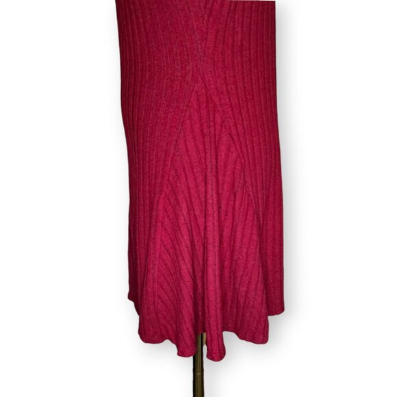 HALARA Ribbed Knit Mock Neck / Stand Collar A-Line Long Sleeve Mini Dress NWT - Picture 11 of 14